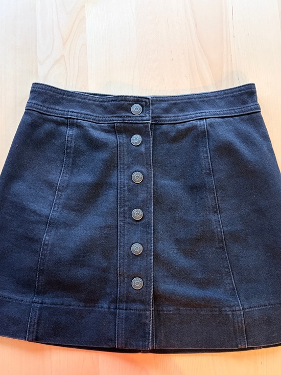 Madewell Dresses & Skirts - Madewell Denim Black Snap-Front Mini Skirt